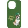 Frenchie Puppy Lover PS Custodia per iPhone 15 Pro Felice giorno di San Pawtrick - Frenchie San Patrizio zampa