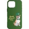 Frenchie Puppy Lover PS Custodia per iPhone 16 Pro Max Felice giorno di San Pawtrick - Frenchie San Patrizio zampa