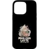Cute Coffee Moo Cha Latte Custodia per iPhone 15 Pro Max Moo Cha Latte Morbido Ma Emotivamente instabile