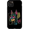 Madine.Design - 80's Retro Custodia per iPhone 11 Pro Max Cane Dobermann Pinscher Retro '80 per Uomo e Donna