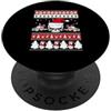 Santa Skull Trucker Funny Ugly Christmas Santa Skull Trucker Xmas Funny Ugly Christmas Sweater PopSockets PopGrip Adesivo