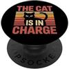 Cat Mom And Cat Dad Design The Cat Is In Charge PopSockets PopGrip Adesivo