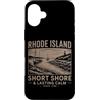 Studio Vintage Stile Costiero Custodia per iPhone 16 Plus Arte Costiera del Rhode Island con Faro Vintage