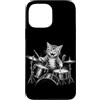 Drumming Cat Playing Drums Gifts Men Wom Custodia per iPhone 13 Pro Max Gatto che suona la batteria batterista Bacchette per batteria Musica rock