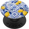 Mediterranean Tile Pattern Aesthetic Blu Limone Piastrelle Mediterraneo Pattern Mosaico Estate Itali PopSockets PopGrip Adesivo