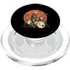 Vintage Skeleton Drummer Rock Band Conce Scheletro Drummer Rock Band Drumming Heavy Metal Drum Player PopSockets PopGrip per MagSafe