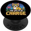 Cat Mom And Cat Dad Design The Cat Is In Charge PopSockets PopGrip Adesivo
