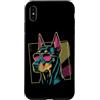 Madine.Design - 80's Retro Custodia per iPhone XS Max Cane Dobermann Pinscher Retro '80 per Uomo e Donna
