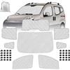 ZWPARTS Parasole per Parabrezza per Camper Compatibile con Fiat Fiorino Fiat Qubo 2007-2026, Set di 8 Parasole Pieghevole Parasole Protezione Termica Interno con Custodia, 100% Occultazione
