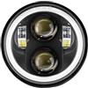 LDGSUPH faro moto Per V-Rod Per Night rod Special VRSC1 Fari a LED per motocicletta Faro a LED per motocicletta da 5,75 pollici con luci diurne bianche Angel Eyes Faro a LED per moto da 5 3/4