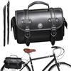 Générique Borse per moto, custodia in pelle, ampia capacità, materiale impermeabile, cinghie di chiusura sicure, ideali per ciclismo, backseat, lunghe rughe