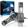 Sycreek Lampadine H4 LED HB2 9003 HS1 Doppia Ventola Esclusiva, 32000LM 600% Più Luminosi 120W, Installazione 5 Min, Compatibili con Auto e Camion