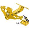 UIFCOG Portatarga Moto Per Yamaha TMAX500 T-MAX 500 2001-2023 Supporto Portatarga Posteriore Regolabile Con Luce Porta Targa Staffa(Oro)
