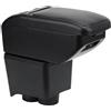 OYHCM Bracciolo centrale per VW Polo 9N 3 2002-2009,USB e USB-C | Per VW Polo Bracciolo, 4 USB + 2 USB-C, Vano porta telefono, Portabicchieri posteriore, Doppio vano portaoggetti