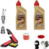 farbrothersonline COMPATIBILE CON HONDA VARADERO 125 TAGLIANDO-MANUTENZIONE COMPLETO MOTORE CAMBIO LUBRIFICANTE CASTROL POWER 1 RACING SINTETICO 10W40 4T SUPER ACCELLERAZIONE FILTRO OLIO+F.ARIA+CANDELA
