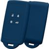 kwmobile Custodia Compatibile con Renault con 4 tasti Smart Key (solo Keyless Go) - Cover Chiavi Auto Protezione Copri Telecomando - Copri Chiave Copertura blu scuro