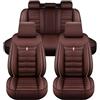 XLUMIO Auto Set Coprisedili per BMW X2 X2M F39 18i 18d 20i 20d M35i 25d 25e, Coprisedile Auto in Pelle 5 Posti, Impermeabile e Confortevole, Protezioni per Sedili Anteriori e Posteriori, E Coffee