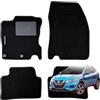 W-Parts Serie 4 TAPPETI - TAPPETINI in Moquette Neri per Qashqai II da 2014 al 2019 con battitacco Cucito, Bottoni di Fissaggio e Striscia Antiscivolo
