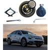D'ANGELO 1988 Kit Ruotino di Scorta 17 compatibile con Citroën Grand C4 Picasso/Spacetourer 5 fori (06/2013>) con Cric, Chiave e Sacca