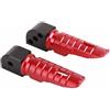 UPALDHOU Pedane Posteriori, Pedali di Ricambio in Lega di Alluminio Anodizzato per Moto, con Superficie Antiscivolo, Adatti per Z800 Z650 Z900 Z1000SX 250 300 400 650 (rosso)