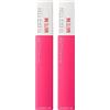 Maybelline New York SuperStay Matte Ink Tinta Labbra Risultato Coprente e Uniforme con Applicatore a Punta Colore 30 Romantic Lunga Durata 16h - 2 Rossetti