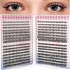 LUFFLOK 640 Pezzi Ciglia Finte Ciuffetti, 30D+40D+50D+60D Kit Ciglia Extension, D Curl 8-16mm Ciuffetti Ciglia Finte, DIY Eyelash Extension Kit Estensioni Ciglia Individuali Naturale(30-40-50-60D)