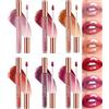 Bekoeen Lasting Plump & Shine Lip Gloss Set di 6 lucidalabbra con acido ialuronico, non adesivo, idratante, colore pieno