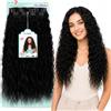 Ser Mulher Extension Capelli con Clip Beach Wave, Leggere e Setose, Natural Look, 228gr - Texture Mosse in Fibra con Clips per Volume e Lunghezza, Facili da Applicare, 7 x 60cm MARI (Black)