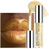 Prreal Lucidalabbra glitterato, olografico con glitter liquido, impermeabile, colore oro 03