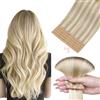 hotbanana Estensioni Mini Tape Hotbanana Capelli Veri, 10 pezzi, 30g, 35cm (14 pollici), Ombré da Biondo Cenerino a Biondo Platino, Estensioni Tape In Capelli Veri Remy
