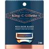 King C. Gillette - Lamette da barba per uomo, confezione di ricambio da 3 pezzi con 2 lamette Skinguard e trimmer di precisione