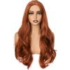 colorful panda Colorfulpanda, Parrucca lunga ondulata per donne e ragazze, capelli sintetici ricci naturali, con riga centrale, parrucca piena per costume di Halloween, cosplay, feste o tutti i giorni, 63,5 cm