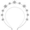 Generse Fascia per capelli con corona e stella con strass, per costume da dea, per donne e ragazze, 1 pezzo (argento)