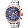 Invicta Aviator - Orologio da Uomo in Acciaio Inossidabile con Movimento al Quarzo - 48 mm, Oro Rosa/Blu