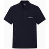Armani Exchange Embroidered Patch Logo Monochrome Polo, Navy Scuro, M Uomo