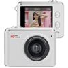 WheatThrive Fotocamera digitale, 64 MP, 1080p, HD, zoom 16x, fotocamera compatta portatile per foto per adolescenti, principianti, studenti (bianco)