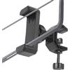 Generic Supporto per telefono per auto, supporto treppiede a 360 gradi, clip regolabile per telefono, supporto universale con morsetto rotante per cellulare, accessorio mobile con presa sicura per riprese e