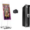 JIAQINMOTD Cabina fotografica a specchio magico da 101,5 cm, portatile per selfie con touch screen da 21,5 pollici, mini PC integrato, luce quadrata RGB, custodia per feste, matrimoni, eventi (bianco, cabina