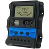 Genérico Regolatore di Carica Regolatore Intelligente 12V/24V | 30A Doppia Porta USB Controller per Pannelli con Display LCD Per Casa, Tetto, Viaggio E Nave