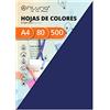 OFITURIA FAB-16974 Pack 500 Hojas Color Azul Oscuro Tamaño A4 80g