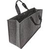SIGEL Borsa Desk Sharing 50 x 28 cm | BA433, Basic L, feltro sintetico, grigio scuro, 50 x 28 x 15 cm