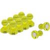 FIRST4MAGNETS Piccolo Magnete A Perno Di Spinta Acrilico Giallo Per Frigorifero, Lavagna, Tabellone, Archiviazione - 11mm Dia x 17mm Di Altezza - Confezione Di 10