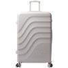 Totto - Valigia Rigida Grande, Modello Bazy+, 50 x 79 x 30,5 cm, Capacità 100 L, Espandibile, Resistenza agli Urti, Ruote 360º, Maniglia Telescopica, Cinghia Interna, Lucchetto TSA, Colore Bianco