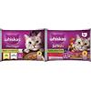 Whiskas Pure Delight Menù Assortito 1+ Anni, Cibo Umido per Gatto & Tasty Mix Scelta dello Chef, 1+ Anni, Cibo Umido per Gatto(52 Bustine in Totale)