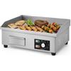 MAGIC SELECT Piastra da Cucina Elettrica.Piastra da Cucina Professionale 55x35cm da Acciaio Inox,Temperatura di 50-300ºC.Con Raccoglio Grasso.Per Carne, Pesce, Verdure.3000W
