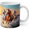 Generic Tazza con motivo cavalli trotanto, la tazza ideale per il tuo caffè perfetto, tazza creativa, tazze uniche per momenti indimenticabili