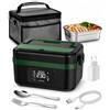 LANMOU Scaldavivande a Batteria, Porta Pranzo Riscaldabile 1000ml, Portatile Scalda Vivande a Batteria Ricaricabile 16000mAh USB-C, Timer, 6 Livelli, Acciaio Inox, Per Ufficio, Viaggio, Cantiere, Auto