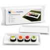 SOLEPLASTIC 60 Piatti Sushi Rettangolari Bio - 26x12 cm - in Polpa di Cellulosa - Biodegradabili, RIUTILIZZABILI e RESISTENTI - Stoviglie Ecologiche per Aperitivo, Catering, Buffet e Take Away