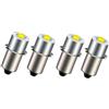 BVCL Lampadina LED P13.5S Ricambio per Torce, 3W 6-24V DC 200lm, Compatibile con Maglite/Ledlenser, Alta Efficienza Energetica(Warm white 3000K,4pcs)