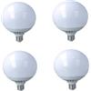 A2ZWORLD 4 Pezzo Lampada Led E27 Globo G130 24W 220V, Bianco Neutro 4200K, 24W=200W 2650LM, Diametro 130mm Lunghezza 166mm